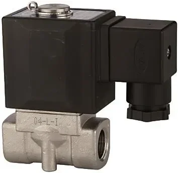 Electrovanne (2/2) / G 1/8 / 24 V DC fermée hors tension / acier inoxydable 116584