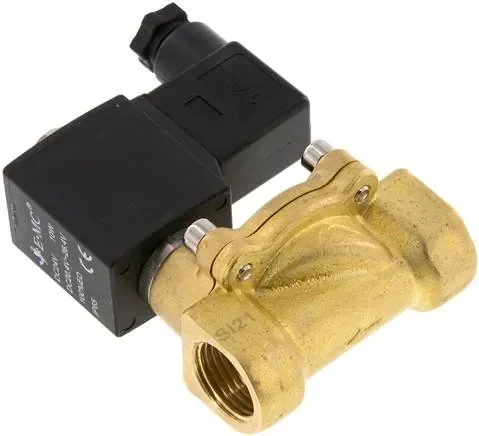 Électrovanne 2/2 voies en laiton G 1/2&Prime; 12 V= Eco (NF), joint FKM