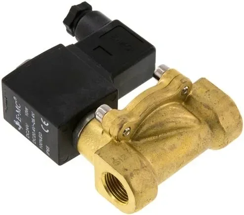 Électrovanne 2/2 voies en laiton G 3/8″ 12 V= Eco, joint EPDM