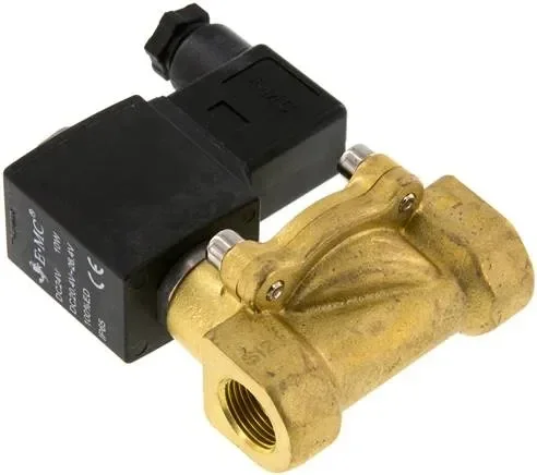 Électrovanne 2/2 voies en laiton G 3/8″ 12 V= Eco (NF), joint FKM