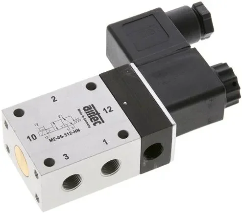 electrovanne 3/2 avec connexion d&rsquo;air extérieur, G 1/8&Prime; 12V=, -0,95 à 10 bar
