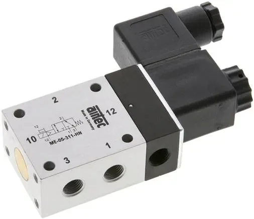 electrovanne 3/2 avec connexion d&rsquo;air extérieur, G 1/8&Prime; 24VAC, 0 à 10 bar