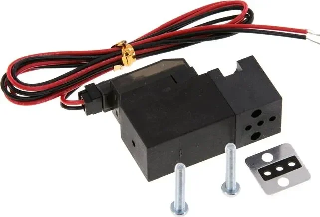 Électrovanne 3/2 voies, bride, rappel par ressort (NF), 24 V=