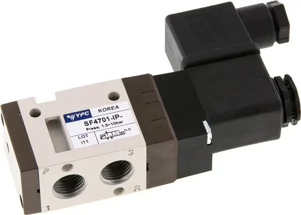 Électrovanne 3/2 voies, G 1/4&Prime;, rappel par ressort (NO), 24 V=, pilote polyamide