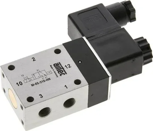 Électrovanne 3/2 voies, G 1/8&Prime;, rappel par ressort pneumatique (NF), 230 V CA, NW6