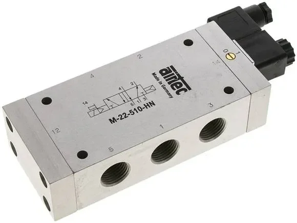 electrovanne 5/2, G 1/2&Prime;, ressort pneumatique, 12 V=