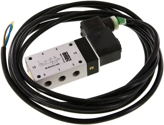 electrovanne 5/2, G 1/8″, ressort, 24 V=(ATEX), avec 3m de câble