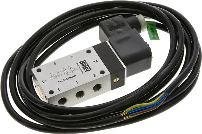 electrovanne 5/2, G 1/8&Prime;, ressort pneumatique, 230 V AC (ATEX)