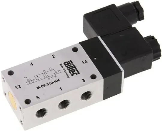 electrovanne 5/2, G 1/8&Prime;, ressort pneumatique, 24 V AC