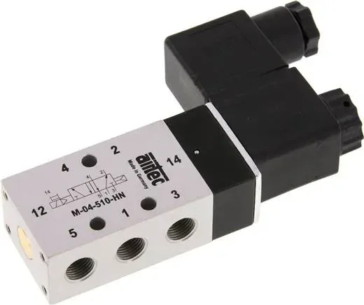 electrovanne 5/2, G 1/8&Prime;, ressort pneumatique, 24 V=, NW 4