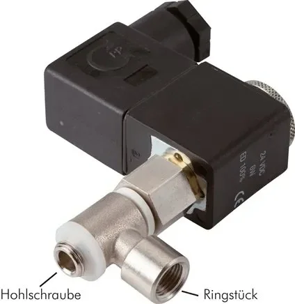 Électrovanne à vis creuse G 1/8&Prime;-G 1/8&Prime;, 3/2 voies, 115 V AC (NO)