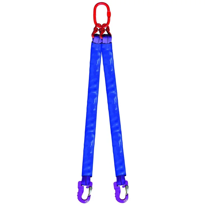 Élingue ronde 2 brins cmu 5 t anneau + crochets lg. 3 m (angle 0 à 45°) LEVAC – 4432D30