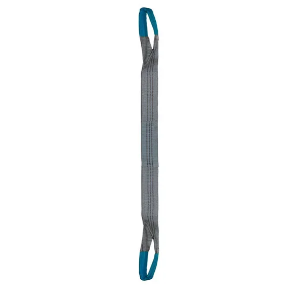 ÉLINGUE SANGLE DOUBLE 120 MM CMU 4 T GRISE BOUCLES REPLIÉES LG. 1 M LEVAC – 4822D10