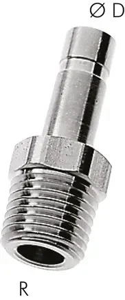 Embout à visser NPT 1/8&Prime;-4mm embout enfichable, série acier inoxydable (NPT)