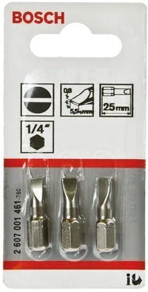 Embout de vissage Bosch Fendu de Set de 3 embouts pièces , Taille embout SL5.5