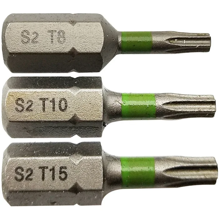 Embout de vissage -Torsion -Pour vis Torx (Blister) N°: N8-10-15 / L: 25 TIVOLY – 11520520002