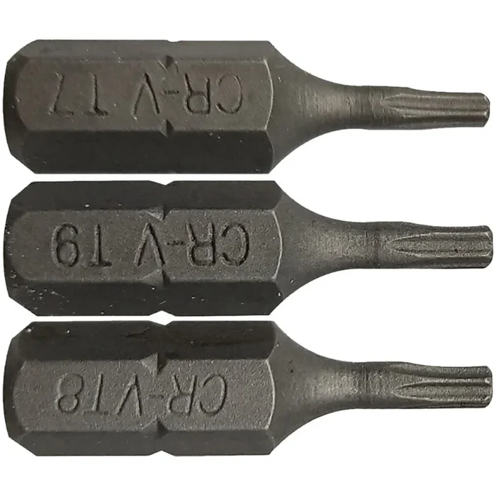 Embout de vissage -Vis sécurité -Pour vis Torx tamper N°: N6-8-9 / L: 25 TIVOLY – 11501720001