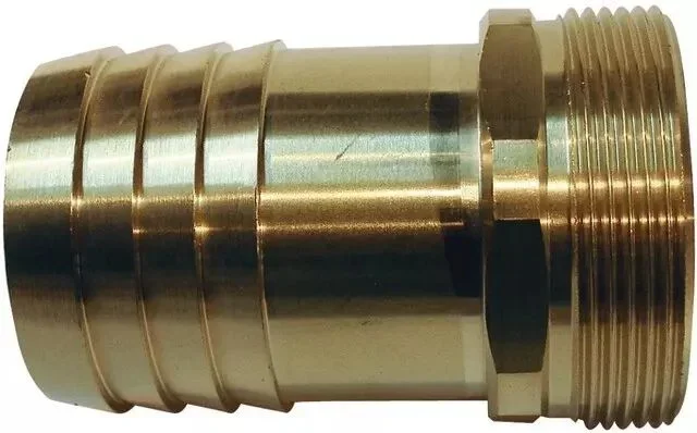 Embout laiton cannelé 40mm avec filetage mâle 40×49