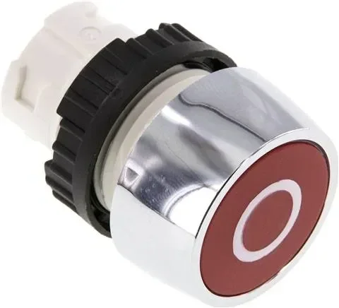 Embout pour bouton-poussoir 22mm, bouton-poussoir (rouge avec cercle blanc)
