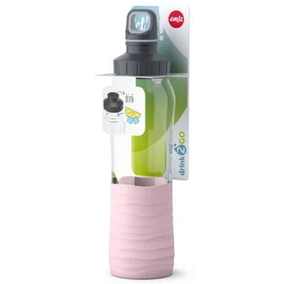 emsa Gourde en verre Drink2Go, 0,7 litre, bordeaux
