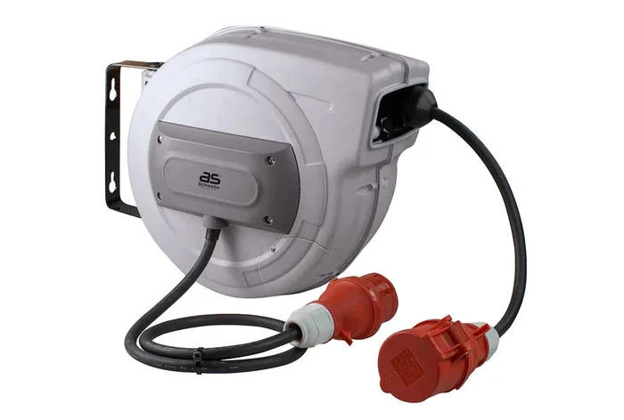 Enrouleur automatique gris AS Schwabe 16A / 440V / max. 10 kW 15m + 1m H07RN-F5G2,5 – 12649
