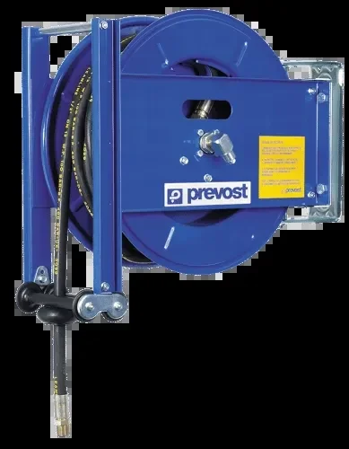 Enrouleur de tuyau Prevost 15 m pour huiles, tuyau en caoutchouc synthétique, tambour en acier DGO1315OIL