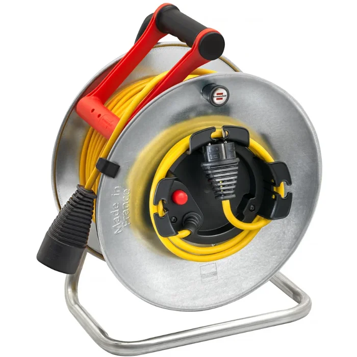 Enrouleur electrique Brennenstuhl Silver Jardi 4 prises 16A 230V H05VV-F 3G1.5