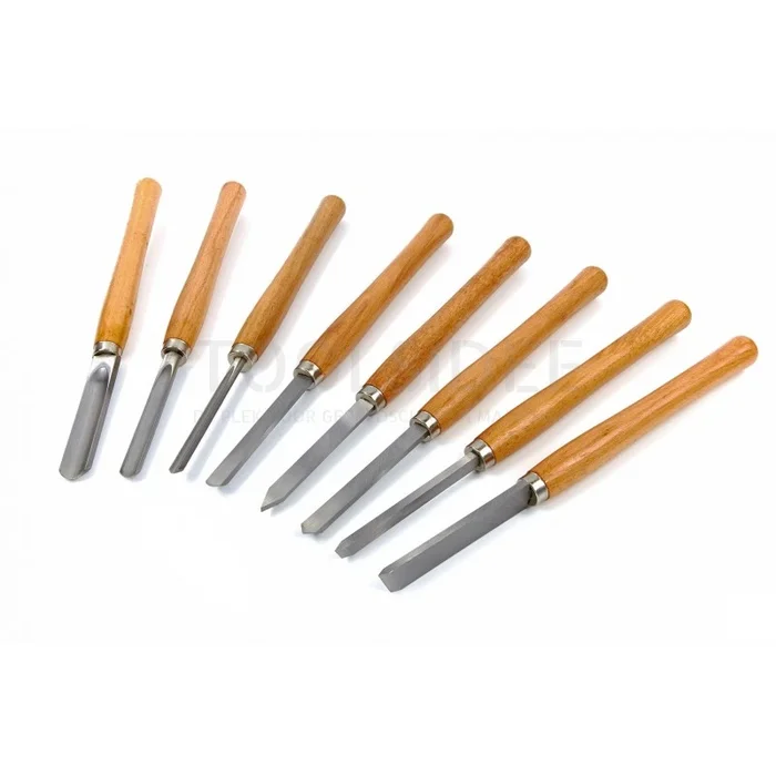 Ensemble d&rsquo;outils de tournage de bois HBM 8 pièces