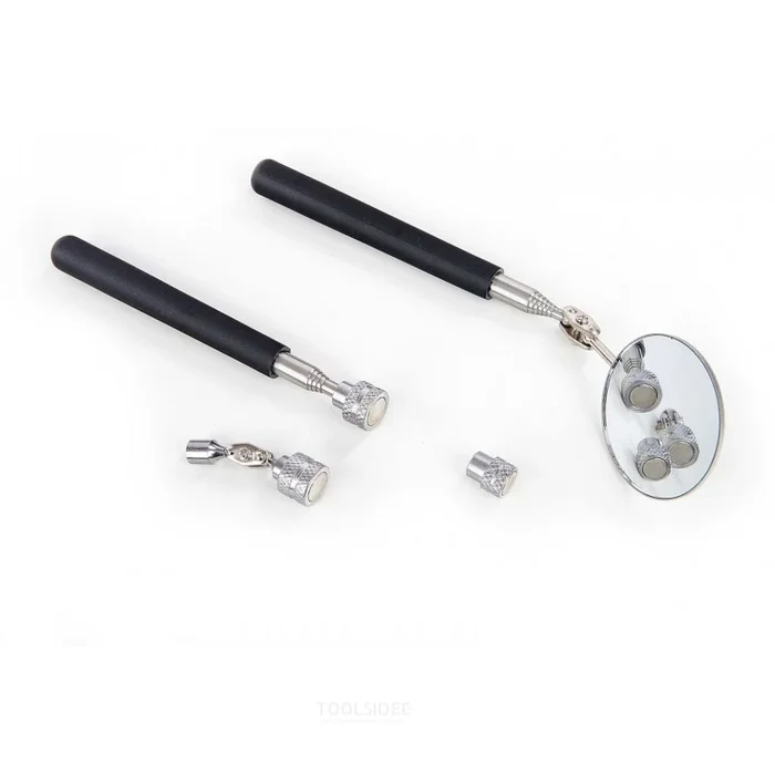 Ensemble de ramassage magnétique et miroir à aimant télescopique HBM, 5 pièces