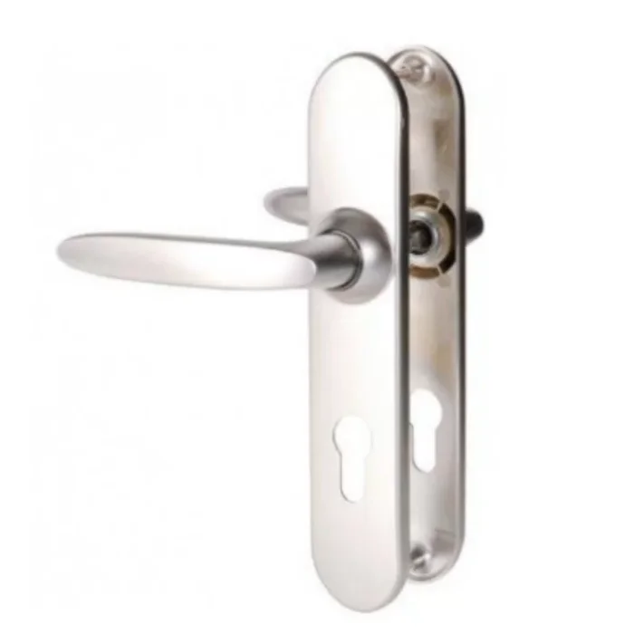 Ensemble plaque et bequille Jazz chrome velours entraxe 165 mm