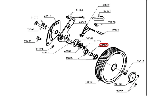 Entretoise de Roulement de Roue pour RT53 – Ref 40585 – Outils Wolf