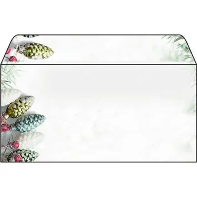 Enveloppe à motif de Noël ‘Glitter Stars’ Sigel- 50 pièces – format long