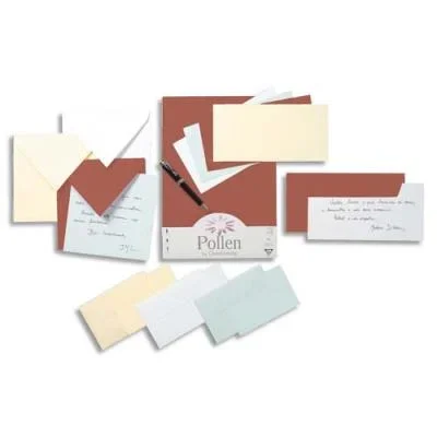 Enveloppe carrée Pollen de Clairefontaine – 120 g – format 165 x 165 mm – blanc – paquet de 20