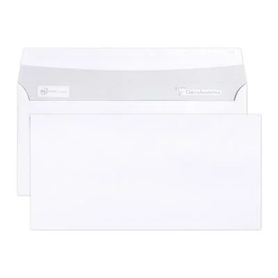 Enveloppe extra blanche Clairefontaine 114 x 229 mm 80g sans fenêtre – bande autoadhésive – paquet de 50