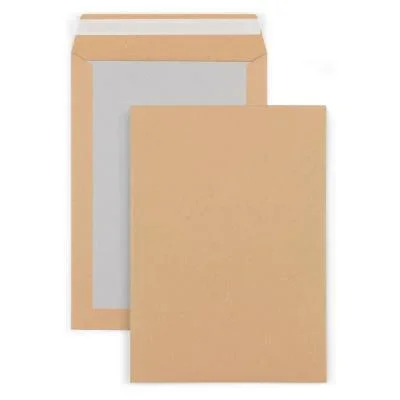 Enveloppe Kraft 120 g/m² dos carton 320 x 430 mm sans fenêtre – Fermeture auto-adhésive – Brun