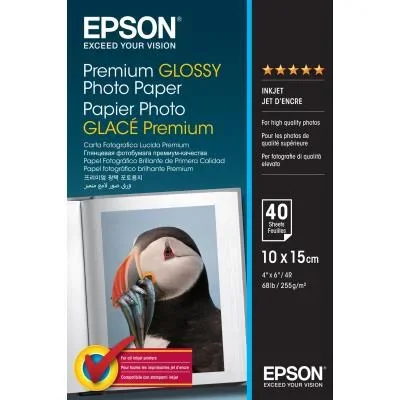 Epson premium glossy photo paper – 10x15cm – 40 feuilles