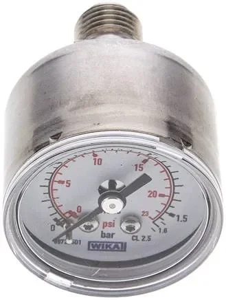 ES-Manomètre horizontal, 40mm, 0 – 1,6 bar, G 1/4