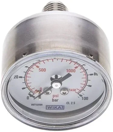 ES-Manomètre horizontal, 50mm, 0 – 100 bar, G 1/4