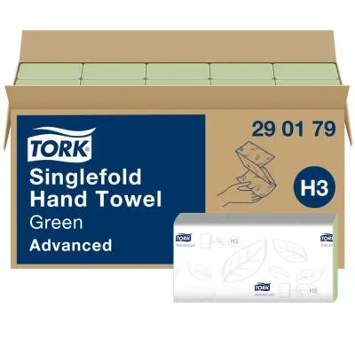 Essuie-mains en papier Tork H3 Advanced – 2 plis en V – Carton de 15 paquets