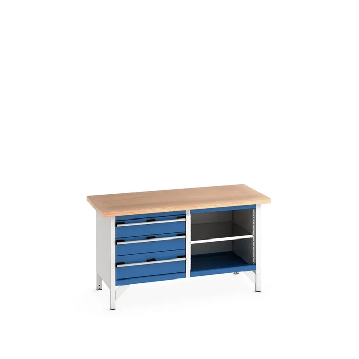 Etabli de rangement Bott, Larg. 1500mm x Haut. 840mm x Prof. 750mm