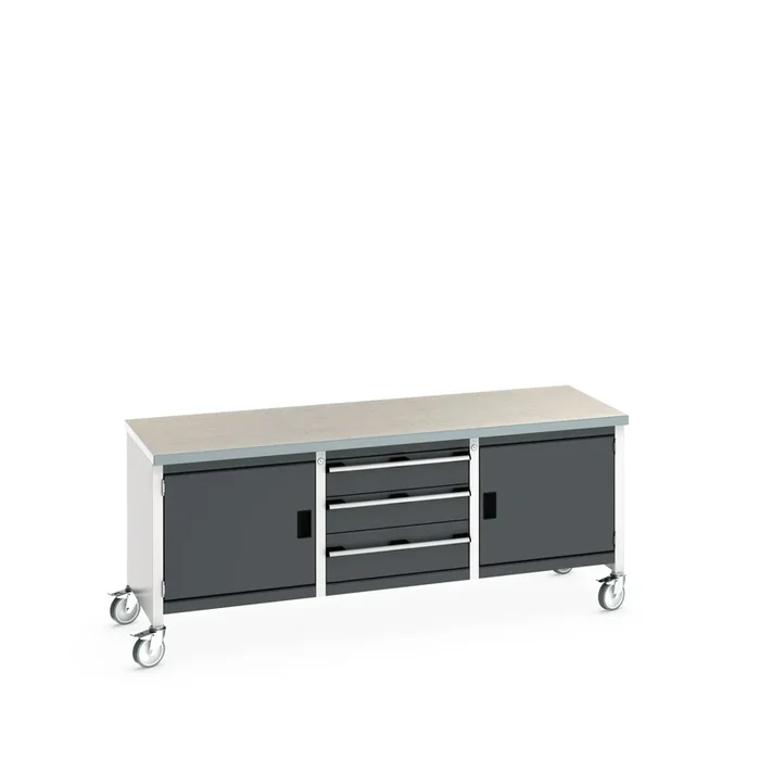 Etabli de rangement Bott, Larg. 2000mm x Haut. 840mm x Prof. 750mm
