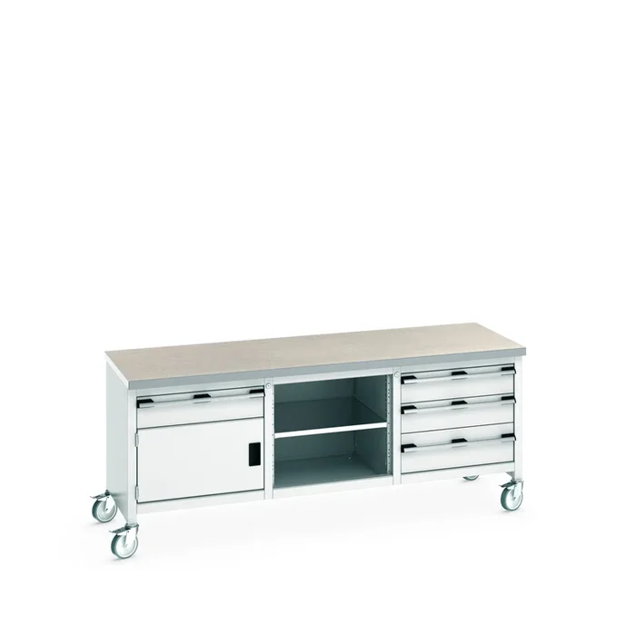 Etabli de rangement Bott, Larg. 2000mm x Haut. 840mm x Prof. 750mm