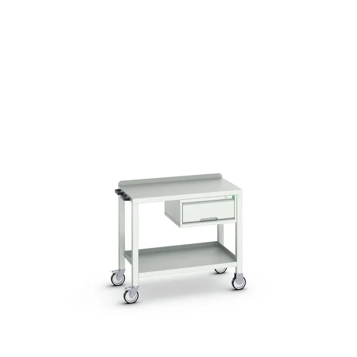 Etabli soudé mobile Bott, Larg. 1000mm x Haut. 910mm x Prof. 600mm, charge max. 75kg