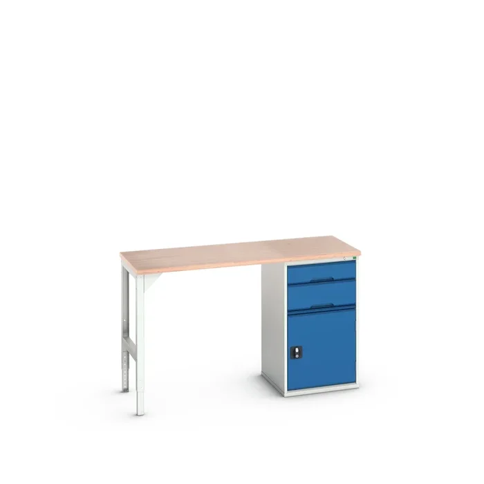 Etabli sur piédestal Bott, Larg. 1500mm x Haut. 930mm x Prof. 600mm, charge max. 300kg
