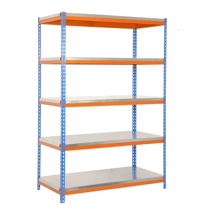 Étagère charge moyenne 300 kg 2000x1200x450 – 5 niveaux Bleu/Orange – SIMON RACK – 8435104936832