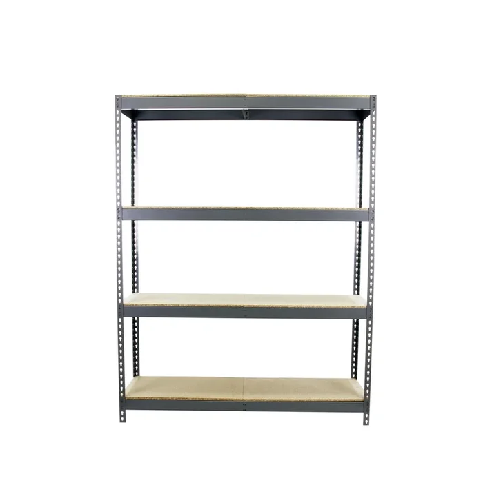 Étagère charge moyenne 500 à 600kg – 2000x1500x450 – 4 niveaux Gris/Bois – SIMON RACK – 8435104975718