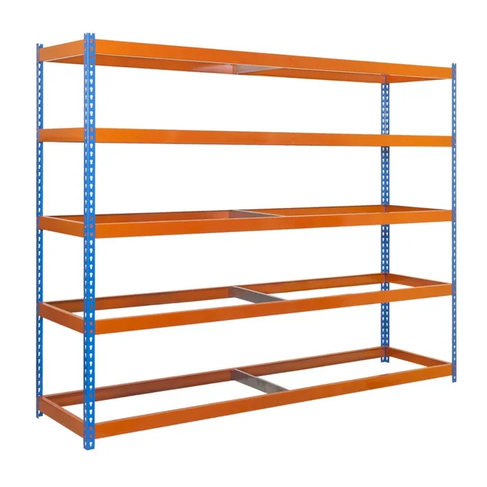 Étagère charge moyenne 500 à 600kg – 2000x2100x450 – 5 niveaux Bleu/Orange – SIMON RACK – 8425437081323