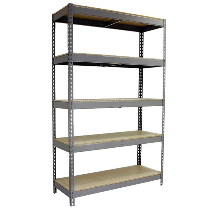 Étagère charge moyenne 500 à 600kg – 2000x2100x450 – 5 niveaux Gris/Bois – SIMON RACK – 8425437092381