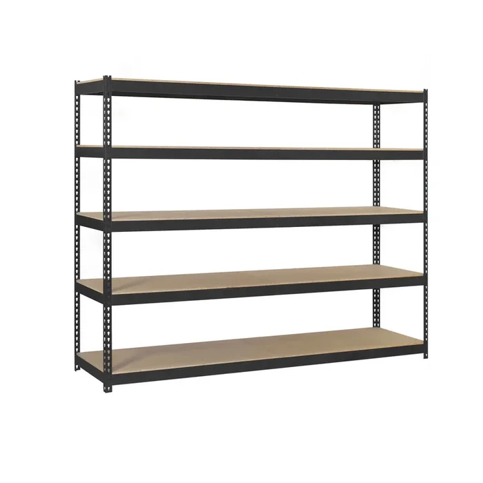 Étagère charge moyenne 500 à 600kg – 2000x2100x750 – 5 niveaux Anthracite/Bois – SIMON RACK – 8425437100963