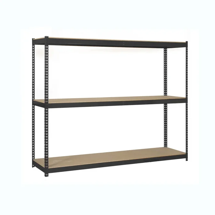 Étagère charge moyenne 500 à 600kg – 2000x2400x600 – 3 niveaux Anthracite/Bois – SIMON RACK – 8425437100673